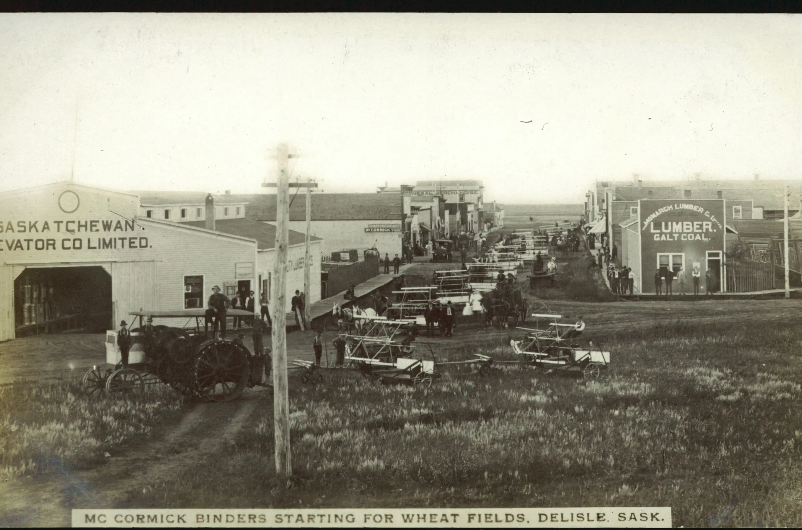 McCormick binders starting for the wheat fields, Delisle