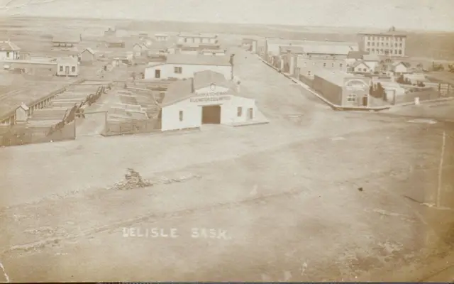 Overlooking Delisle with the Saskatchewan Elevator Co. building